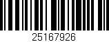 Código de barras (EAN, GTIN, SKU, ISBN): '25167926'