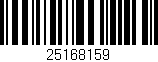 Código de barras (EAN, GTIN, SKU, ISBN): '25168159'