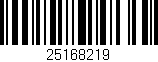 Código de barras (EAN, GTIN, SKU, ISBN): '25168219'