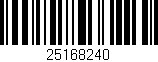 Código de barras (EAN, GTIN, SKU, ISBN): '25168240'