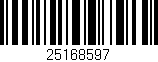 Código de barras (EAN, GTIN, SKU, ISBN): '25168597'