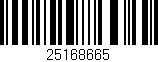Código de barras (EAN, GTIN, SKU, ISBN): '25168665'