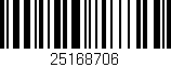 Código de barras (EAN, GTIN, SKU, ISBN): '25168706'