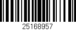 Código de barras (EAN, GTIN, SKU, ISBN): '25168957'