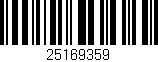 Código de barras (EAN, GTIN, SKU, ISBN): '25169359'