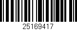 Código de barras (EAN, GTIN, SKU, ISBN): '25169417'