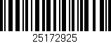 Código de barras (EAN, GTIN, SKU, ISBN): '25172925'