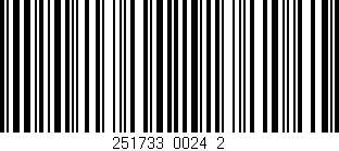 Código de barras (EAN, GTIN, SKU, ISBN): '251733_0024_2'