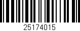 Código de barras (EAN, GTIN, SKU, ISBN): '25174015'