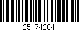 Código de barras (EAN, GTIN, SKU, ISBN): '25174204'