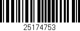 Código de barras (EAN, GTIN, SKU, ISBN): '25174753'