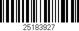 Código de barras (EAN, GTIN, SKU, ISBN): '25183927'