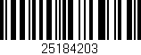 Código de barras (EAN, GTIN, SKU, ISBN): '25184203'