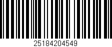 Código de barras (EAN, GTIN, SKU, ISBN): '25184204549'