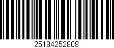 Código de barras (EAN, GTIN, SKU, ISBN): '25184252809'
