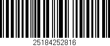 Código de barras (EAN, GTIN, SKU, ISBN): '25184252816'