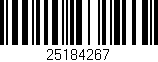 Código de barras (EAN, GTIN, SKU, ISBN): '25184267'