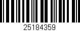 Código de barras (EAN, GTIN, SKU, ISBN): '25184359'