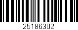Código de barras (EAN, GTIN, SKU, ISBN): '25186302'