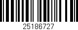 Código de barras (EAN, GTIN, SKU, ISBN): '25186727'