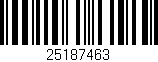 Código de barras (EAN, GTIN, SKU, ISBN): '25187463'