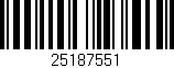 Código de barras (EAN, GTIN, SKU, ISBN): '25187551'