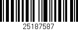 Código de barras (EAN, GTIN, SKU, ISBN): '25187587'