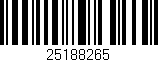 Código de barras (EAN, GTIN, SKU, ISBN): '25188265'