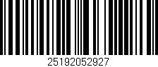 Código de barras (EAN, GTIN, SKU, ISBN): '25192052927'