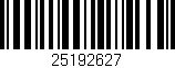Código de barras (EAN, GTIN, SKU, ISBN): '25192627'