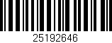 Código de barras (EAN, GTIN, SKU, ISBN): '25192646'