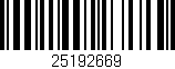 Código de barras (EAN, GTIN, SKU, ISBN): '25192669'