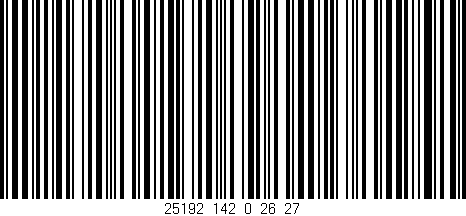 Código de barras (EAN, GTIN, SKU, ISBN): '25192_142_0_26/27'
