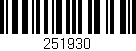 Código de barras (EAN, GTIN, SKU, ISBN): '251930'