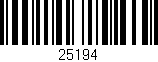Código de barras (EAN, GTIN, SKU, ISBN): '25194'