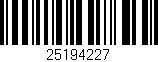 Código de barras (EAN, GTIN, SKU, ISBN): '25194227'