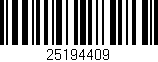 Código de barras (EAN, GTIN, SKU, ISBN): '25194409'