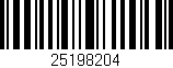 Código de barras (EAN, GTIN, SKU, ISBN): '25198204'