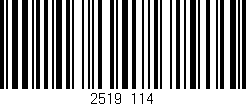 Código de barras (EAN, GTIN, SKU, ISBN): '2519/114'