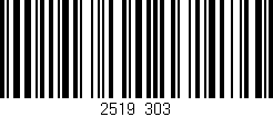 Código de barras (EAN, GTIN, SKU, ISBN): '2519/303'
