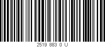 Código de barras (EAN, GTIN, SKU, ISBN): '2519_883_0_U'