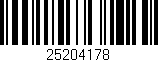Código de barras (EAN, GTIN, SKU, ISBN): '25204178'