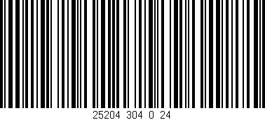 Código de barras (EAN, GTIN, SKU, ISBN): '25204_304_0_24'