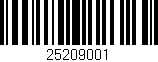 Código de barras (EAN, GTIN, SKU, ISBN): '25209001'