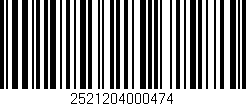 Código de barras (EAN, GTIN, SKU, ISBN): '2521204000474'