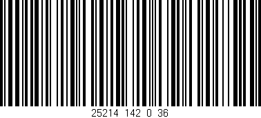 Código de barras (EAN, GTIN, SKU, ISBN): '25214_142_0_36'