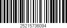Código de barras (EAN, GTIN, SKU, ISBN): '25215736094'