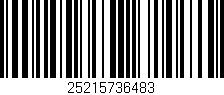 Código de barras (EAN, GTIN, SKU, ISBN): '25215736483'