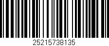 Código de barras (EAN, GTIN, SKU, ISBN): '25215738135'