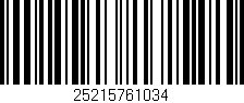 Código de barras (EAN, GTIN, SKU, ISBN): '25215761034'